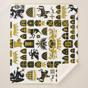 Heraldry Wappen, symbolische Designs. Sherpadecke