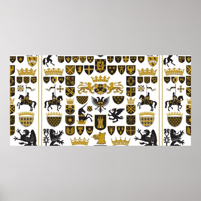 HERALDRY Wappen und Symbole Poster (Vorne)