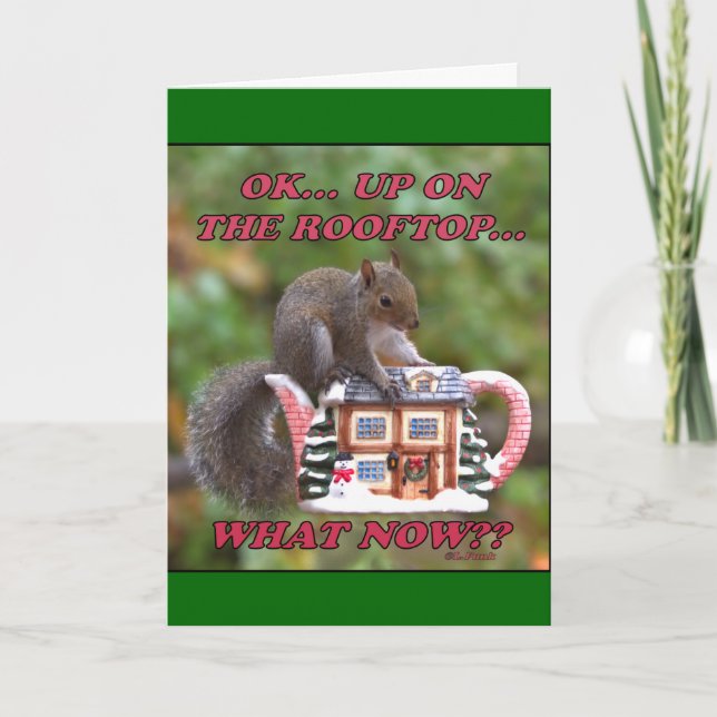 Herauf auf die Dachspitze Feiertagskarte (Vorderseite)