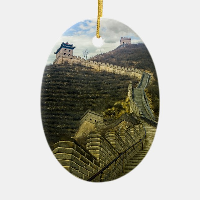 Herauf die Chinesische Mauer Keramik Ornament (Vorne)