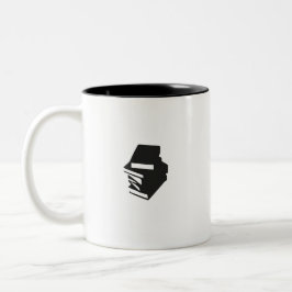 Herauf die ganze Nacht lesen - Zweifarbige Tasse