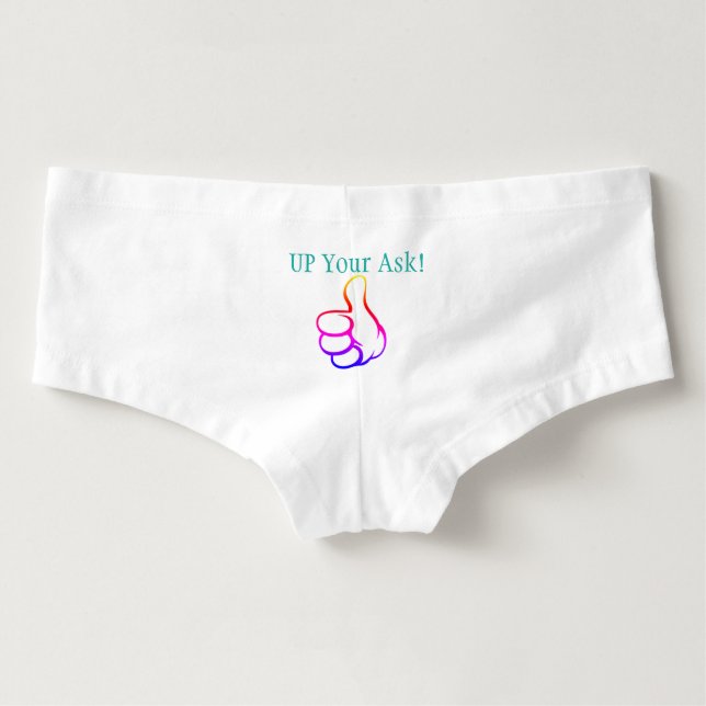 HERAUF Ihr fragen Sie Damen Jungen kurze Hotpants (Rückseite)