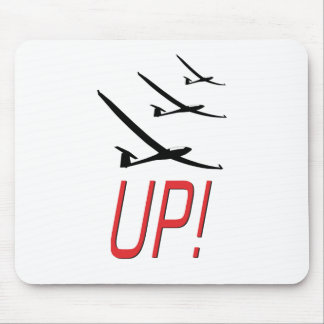 HERAUF! Segelflugzeug Sailplane Mousepad