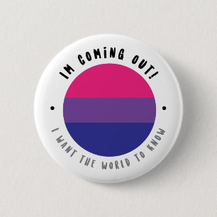Heraus kommen - bisexueller Knopf Button