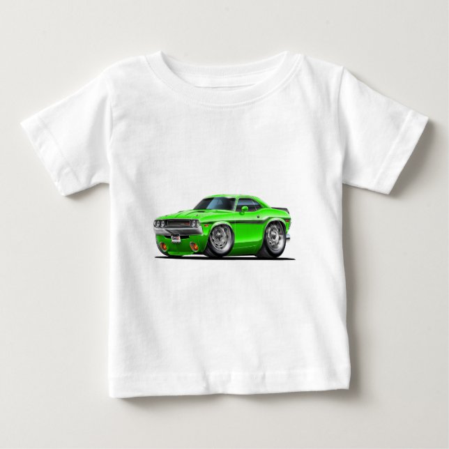 Herausforderer-grünes Auto 1970-72 Baby T-shirt (Vorderseite)