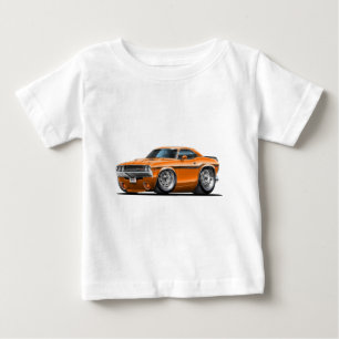 Herausforderer-Orangen-Auto 1970-72 Baby T-shirt