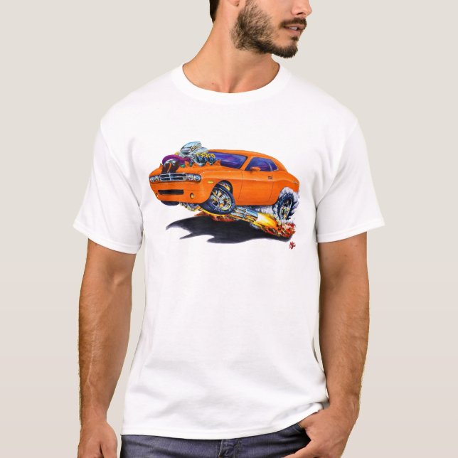 Herausforderer-Orangen-Auto 2008-10 T-Shirt (Vorderseite)