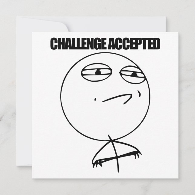 Herausforderung angenommen (Vorderseite)