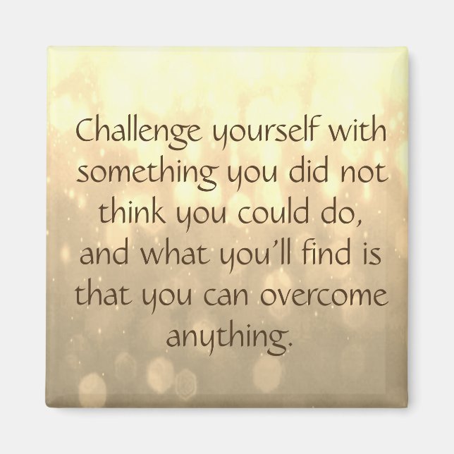 Herausforderung dich selbst magnet (Vorne)