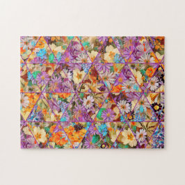 Herausforderung Dreieckskunst-Blumenpuzzle