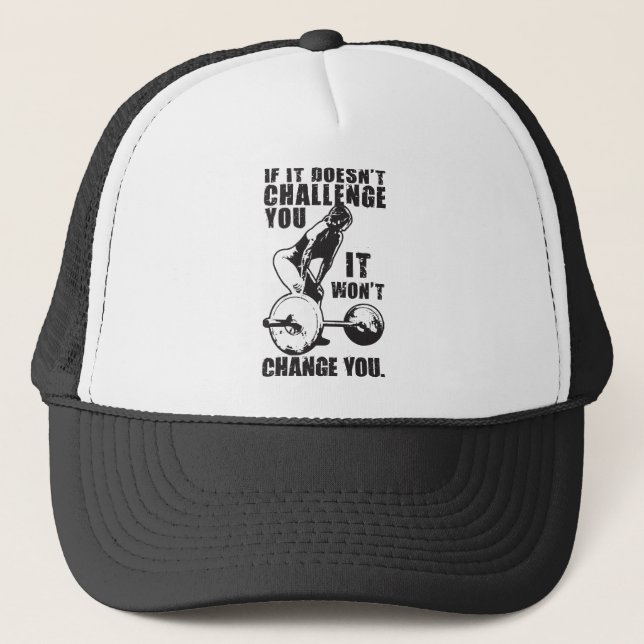 HERAUSFORDERUNG UND VERÄNDERUNG. Motivierend Fraue Truckerkappe (Vorderseite)