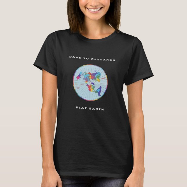 Herausforderung, zum der flachen Erde zu T-Shirt (Vorderseite)