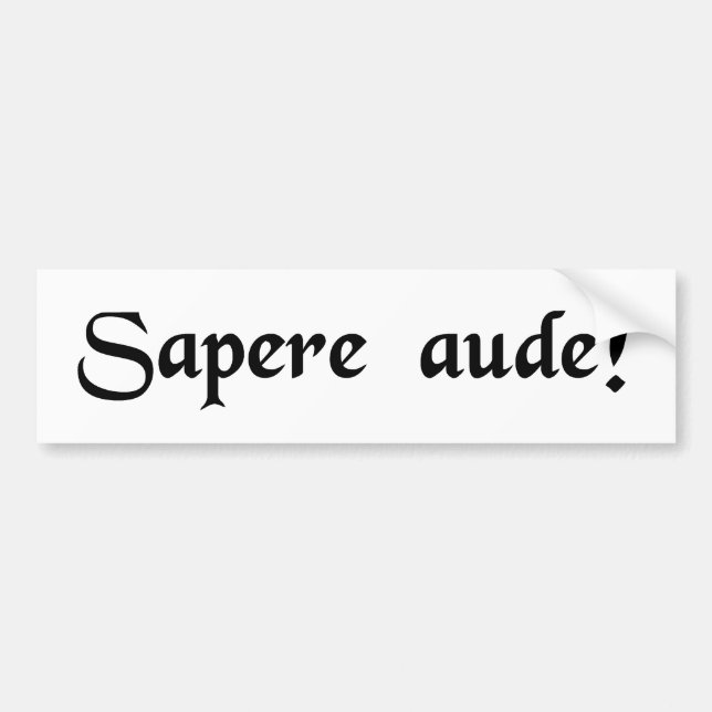 Herausforderung, zum klug zu sein! autoaufkleber (Vorne)