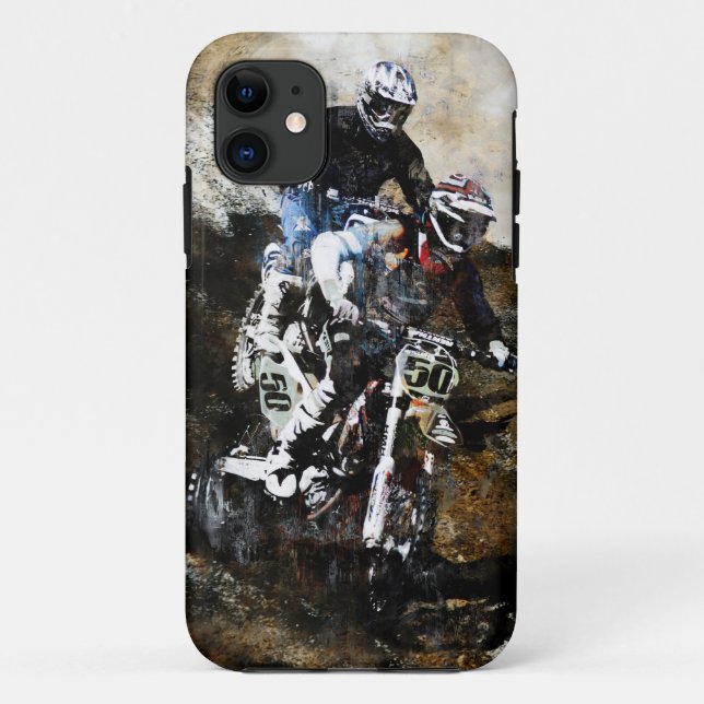 "Herausforderung zum Rennen" Motocross Case-Mate iPhone Hülle (Rückseite)