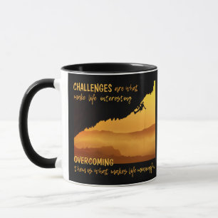 HERAUSFORDERUNGEN kundenspezifischer Monogramm-Tas Tasse