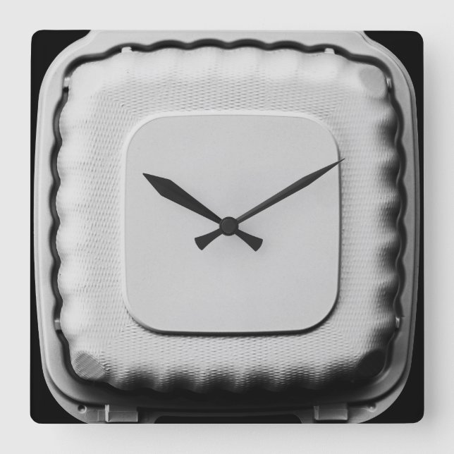 Herausnehmen des Containerstillstands - Spaß Cool  Quadratische Wanduhr (Vorderseite)