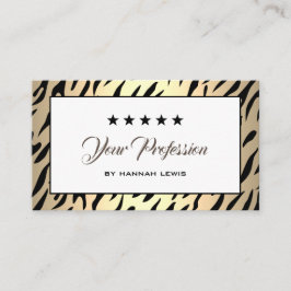 Herausragende Gold Tiger Minimalistisch Beruflich Visitenkarte