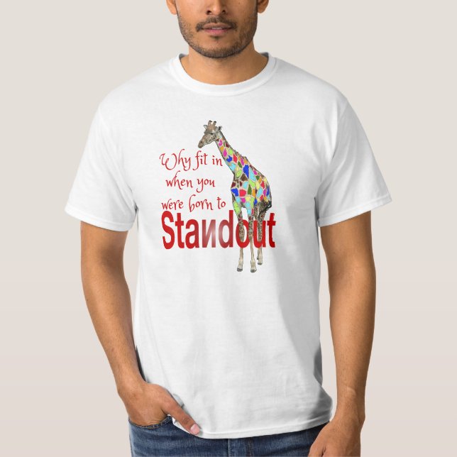 Herausragendes niedliche giraffee T-Shirts (Vorderseite)