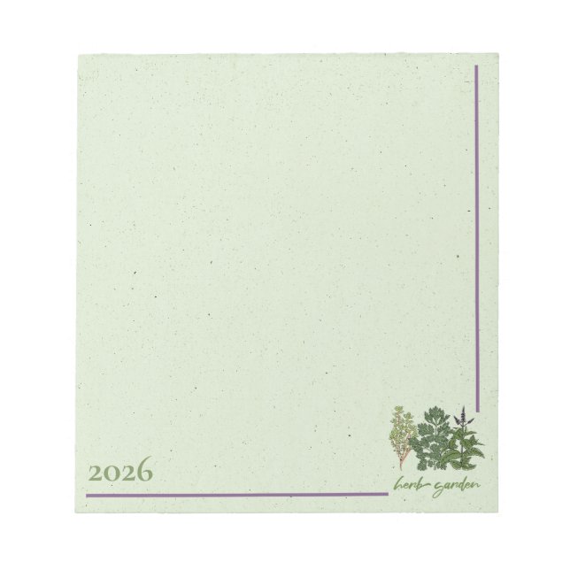 Herb Green Garden  Notizblock (Vorderseite)