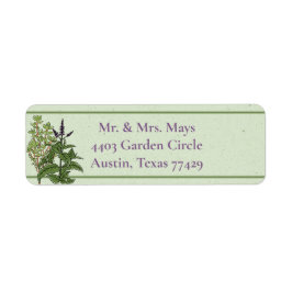 Herb Green Garden Return Address Label