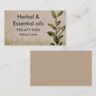 Herbal & Essentials rustikaler Stil Visitenkarte