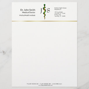 Herbal Gold Rod of Asclepius Green Medical Briefbogen