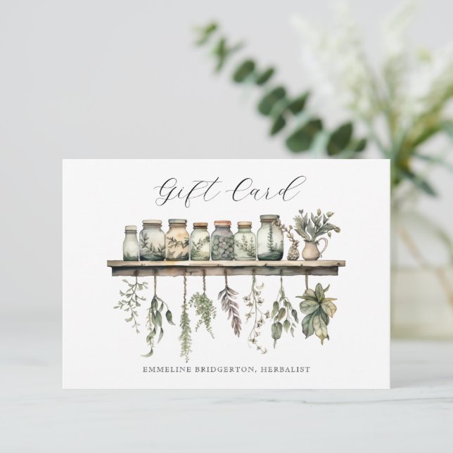 Herbalist Product Gift Certificate (Stehend Vorderseite)