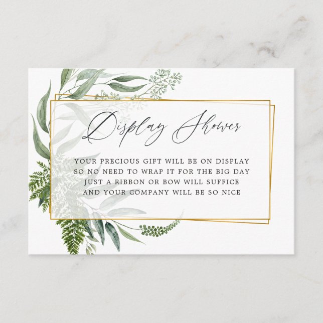 Herbarium Geometric Brautparty Display Showdusche Begleitkarte (Vorderseite)