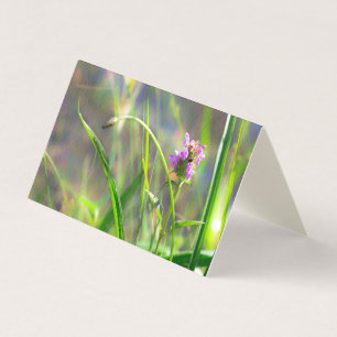 Herbe de champ sauvage - Carte pliée en fleur de v