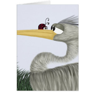 Herbe L'Héron Et Le Ladybug