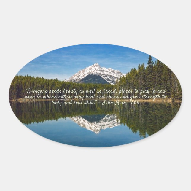 Herbert Lake, Banff NP, Kanada Ovaler Aufkleber (Vorderseite)