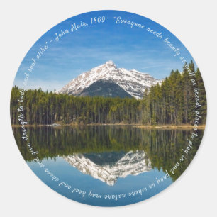 Herbert Lake, Banff NP, Kanada Runder Aufkleber