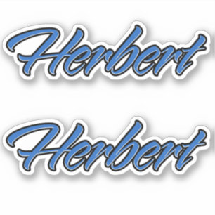 Herbert Nom autocollant Stickerset bleu