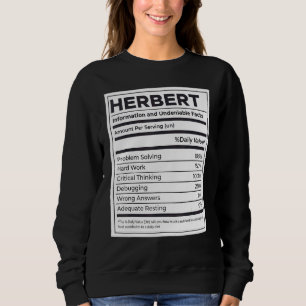 Herbert Nutrition Information Problem lösen Har Sweatshirt