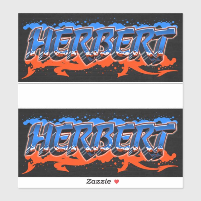 Herbert Vorname Name Graffiti Aufkleber Sticker (Blatt)