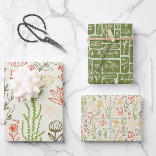 Herbes botaniques en papier d'emballage chaud
