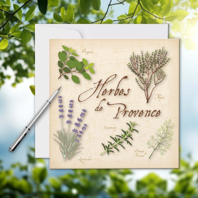 Herbes de Provence Flat Card (Herbes de Provence Flat Card
Personalize with your custom text.)