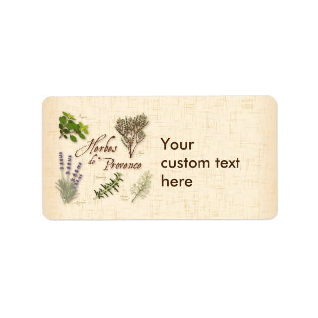 Herbes de Provence Labels Adressaufkleber (Vorne)