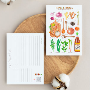 Herbes et épices en Cuisine vietnamienne Carte pos