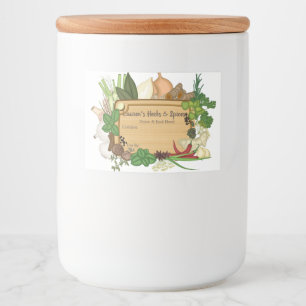 Herbes et épices personnalisables Étiquettes