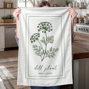 Herbes et épices Plante Dill Green Serviette de cu