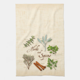 Herbes et épices Serviette de cuisine