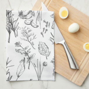 Herbes et épices Serviette de cuisine