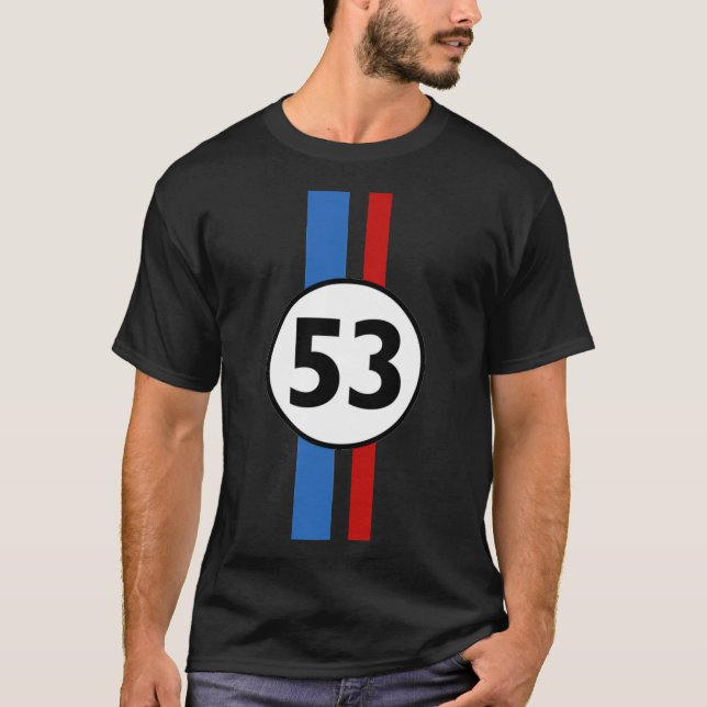 Herbie 53  Racing Car 1963 Circle Logo 2   T-Shirt (Vorderseite)