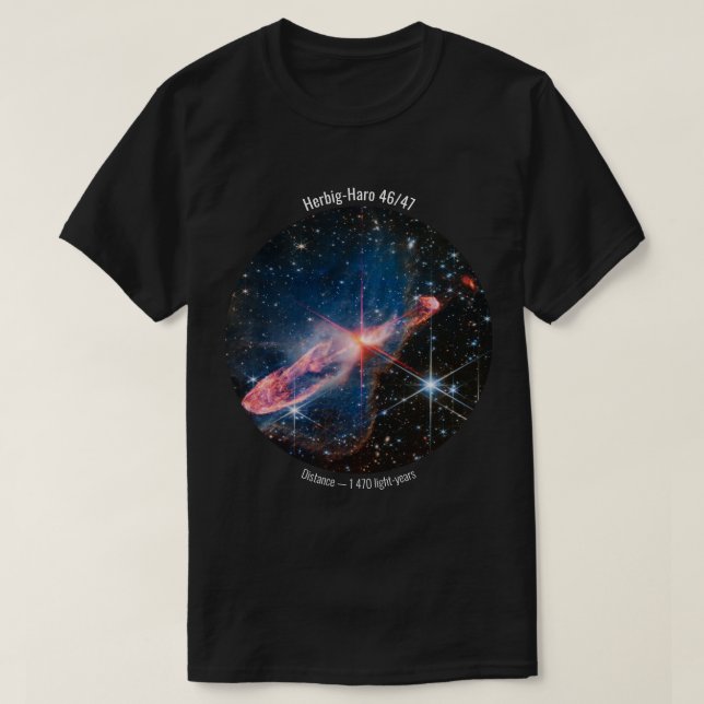 Herbig-Haro 46/47 James Webb Space Telescope Image T-Shirt (Design vorne)