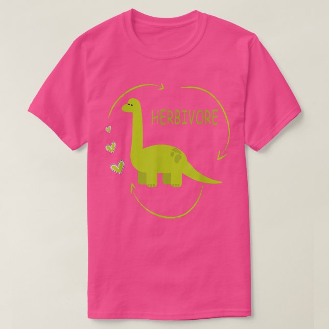 Herbivore Brachiosaurus Dinosaur Funny Vegetarian  T-Shirt (Design vorne)