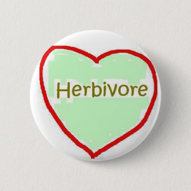 Herbivore-Herz-Knopf Button (Vorderseite)