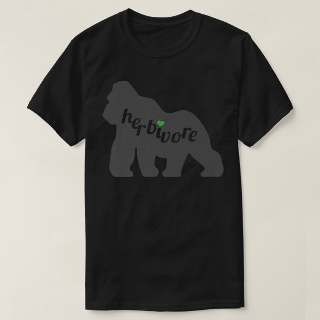 HERBIVORE Primat Vegan VegPlantBasierend Eater Ins T-Shirt (Design vorne)