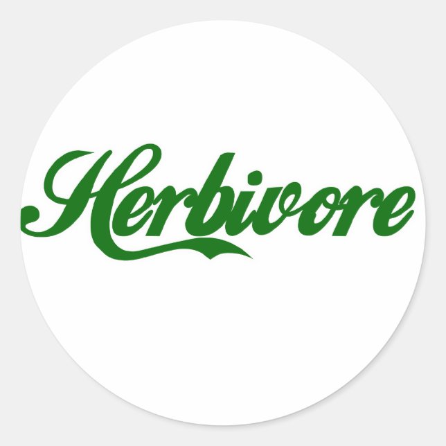 Herbivore Runder Aufkleber (Vorderseite)