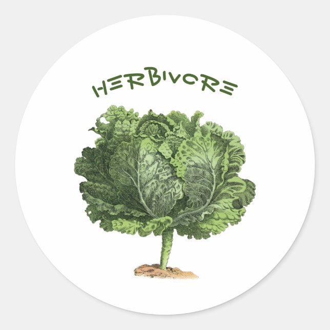 Herbivore Vegan Vegetarian Sticker (Vorderseite)